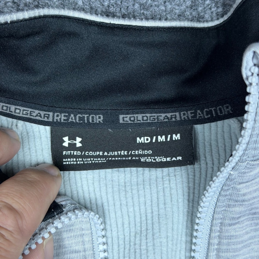 Under Armour Mens ColdGear Reactor Full Zip Jacket Gray 1325142 Size Medium - Picture 3 of 8